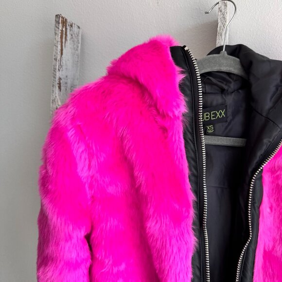 CLUB EXX / Dolls Kill Pink Fur Jacket - Never Worn, Size XS - Picture 4 of 10